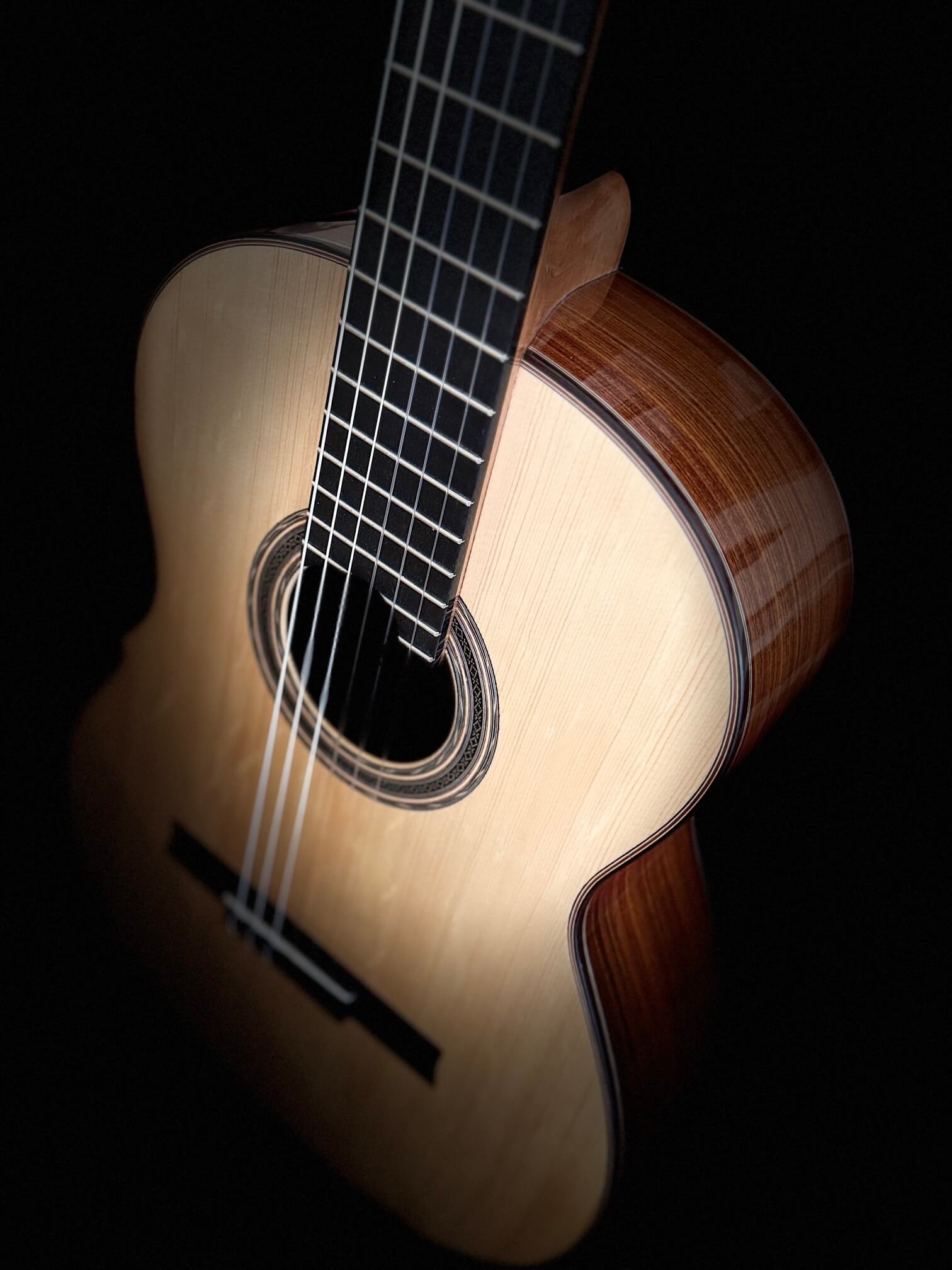 Detail přední desky kytary Concert Master Double Top